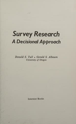 Tapa de Survey research
