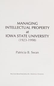 Tapa de Managing intellectual property at Iowa State University (1923-1998)