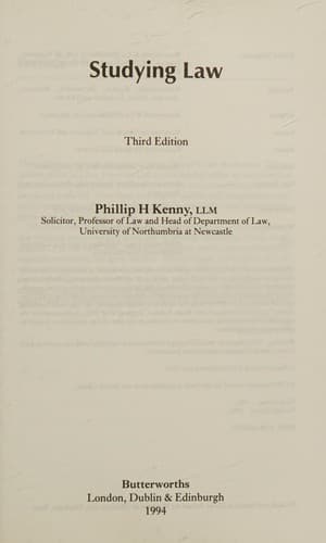 Tapa de Studying law