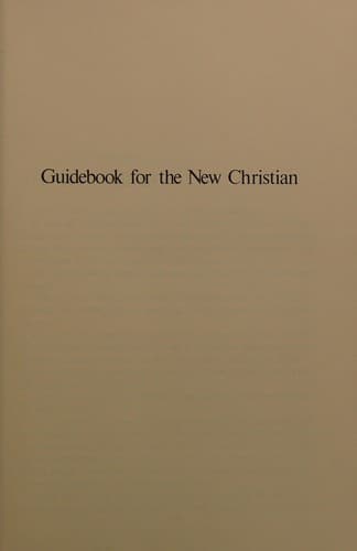 Tapa de Guidebook for the new Christian