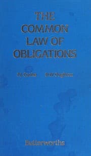 Tapa de The common law of obligations