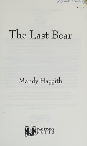 Tapa de The last bear