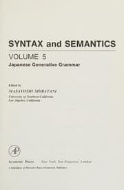 Tapa de Japanese generative grammar