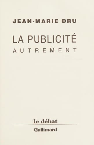 Tapa de La publicité autrement