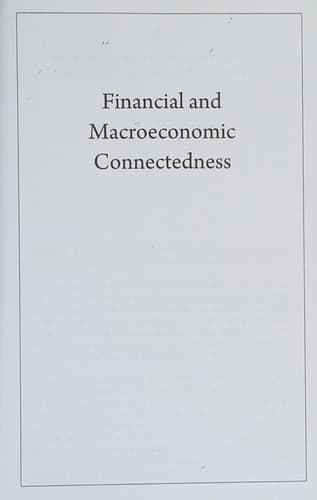 Tapa de Financial and Macroeconomic Connectedness
