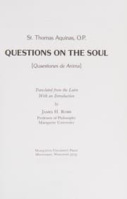 Tapa de Questions on the soul =