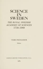 Tapa de Science in Sweden