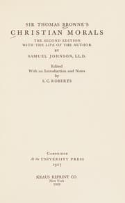 Tapa de Christian morals