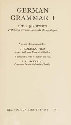 Tapa de German grammar