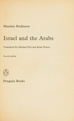 Tapa de Israel and the Arabs