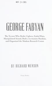 Tapa de George Fabyan