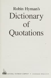 Tapa de Robin Hyman's Dictionary of quotations