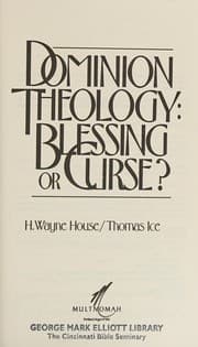 Tapa de Dominion theology, blessing or curse?
