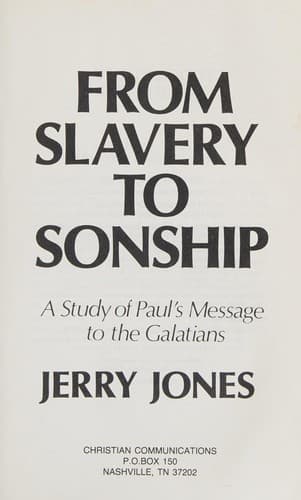Tapa de From Slavery to Sonship