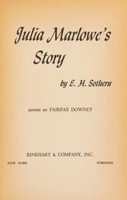Tapa de Julia Marlowe's story