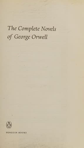 Tapa de Complete Novels of George Orwell