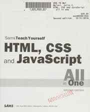 Tapa de Sams teach yourself HTML, CSS and JavaScript