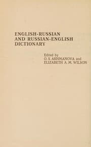 Tapa de English-Russian and Russian-English dictionary =