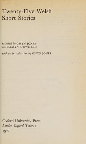 Tapa de Twenty-five Welsh short stories