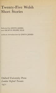 Tapa de Twenty-five Welsh short stories