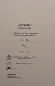 Tapa de Water quality assessments