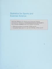 Tapa de Statistics for sports and exercise science