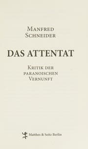 Tapa de Das Attentat