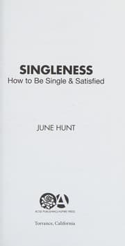 Tapa de Singleness Minibook