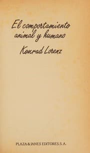 Tapa de El comportamiento animal y humano