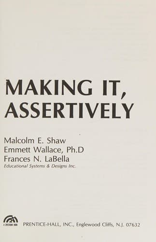 Tapa de Making it, assertively