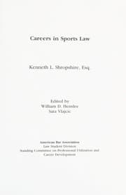 Tapa de Careers in sports law