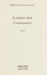 Tapa de Laissez-moi