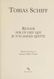 Tapa de Retour sur un lieu que je n'ai jamais quitté