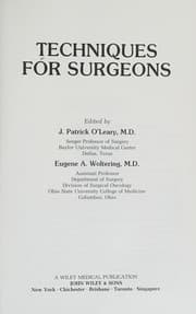 Tapa de Techniques for surgeons