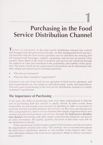 Tapa de Purchasing for food service operations