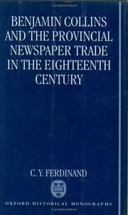Tapa de Benjamin Collins and the provincial newspaper trade in the eighteenth century