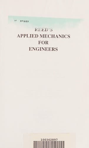 Tapa de Applied Mechanics for Engineers