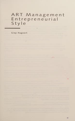 Tapa de Art management