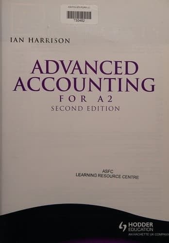 Tapa de Advanced Accounting for A2