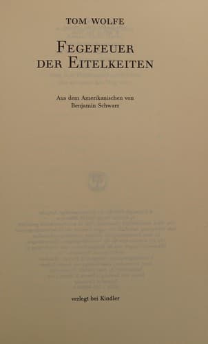 Tapa de Fegefeuer der Eitelkeiten