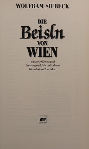 Tapa de Die Beisln von Wien