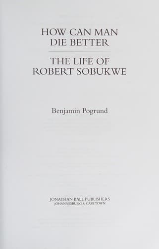 Tapa de Robert Sobukwe