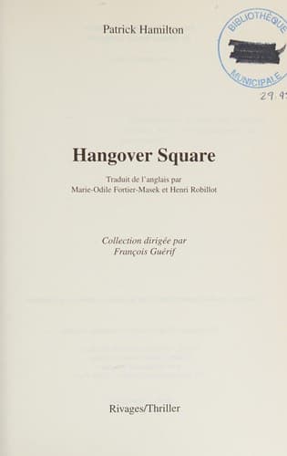 Tapa de Hangover square