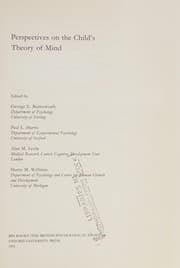 Tapa de Perspectives on the child's theory of mind