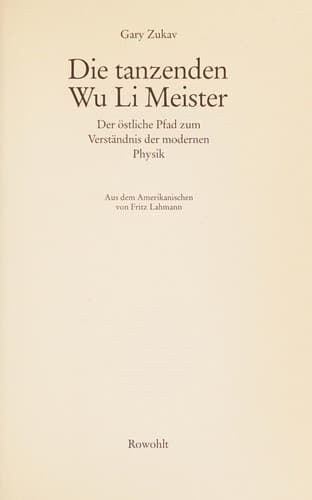 Tapa de Die tanzenden Wu-li-Meister