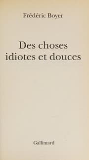 Tapa de Les choses idiotes et douces
