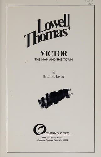 Tapa de Lowell Thomas' Victor