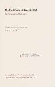 Tapa de The Pontificate of Benedict XVI
