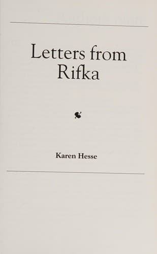 Tapa de Letters from Rifka