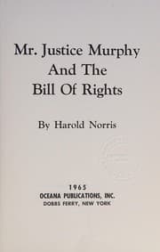 Tapa de Mr. Justice Murphy and the Bill of Rights